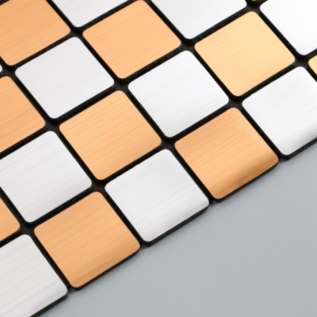 Interior sticker "Chess pattern" silver-bronza 30x30 cm-2