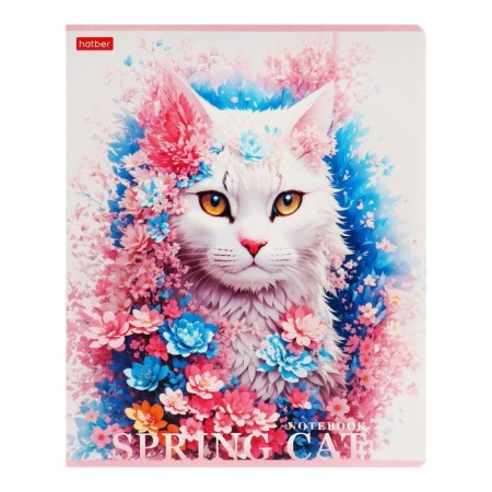 Notebook 48l CL Spring Cat, regional charts, rounded carriers, bl 65g/m2, mix-2