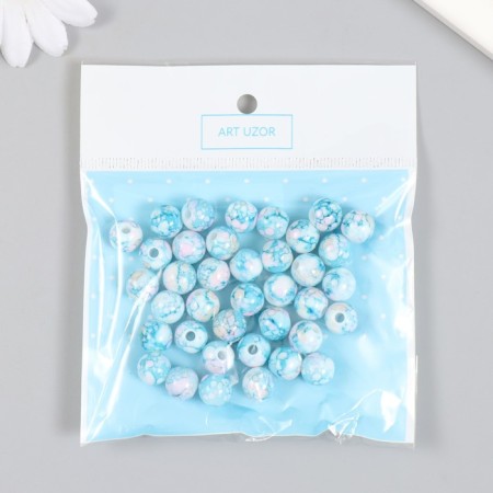 Beads for creativity Plastic "Blue Blue Balls" set 20 g d = 1 cm-3