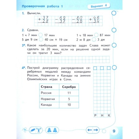 Verification work. GEF. Mathematics, new design grade 3. MIRIKOVA T.N.-1