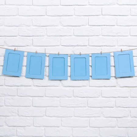 Girland for photos with clothespins "Blue", 6 pcs.-2