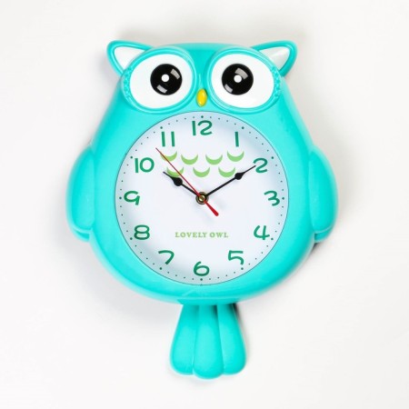 Children's wall clock "Owl", discrete move, 37 x 29 cm