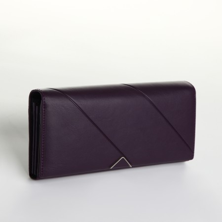 Women's wallet on magnet, purple color