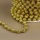 Beads on threads, round, 7.5 mm, 10 ± 1 m, gold color