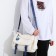 Youth bag with zipper, milk/blue color