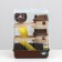A cage for rodents "Pigger", a three -story with a filling of 31 x 24 x 40 cm, brown