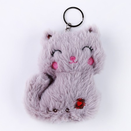 Soft toy "cat Love", on a key fob, 12 cm, mix color