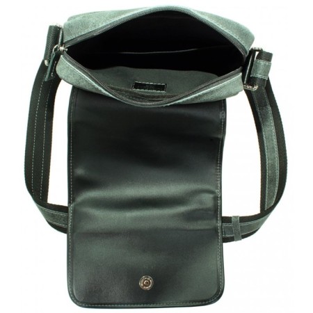 Male bag, lightning department, 1 external pocket, adjustable belt, gray color-1