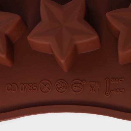 A set of chocolate forms “hearts. Stars. Flowers ", 3 pcs, silicone-7