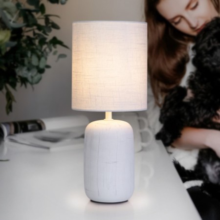 RIVOLI RAMONA 1CHA14, 40 watts ceramics white with a lampshade-4