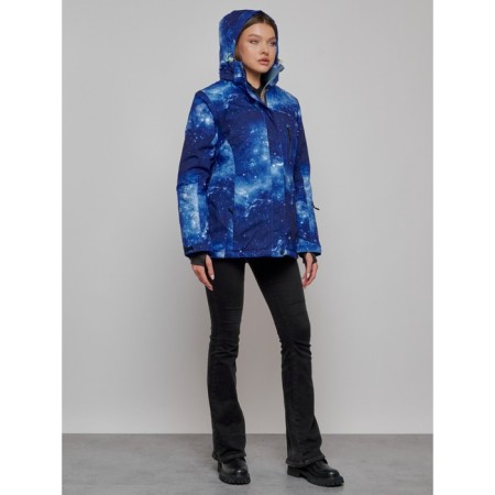 Ski jacket female, size 58, dark blue color-17