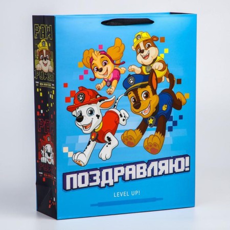 Gift package "Congratulations" 31x40x11 cm, packaging, puppy patrol-2