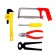 A set of tools "Plotnik", 5 items, mix