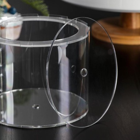 Falseyarus for the cake, cylinder, d = 15 cm, h = 12 cm, the color is transparent-2