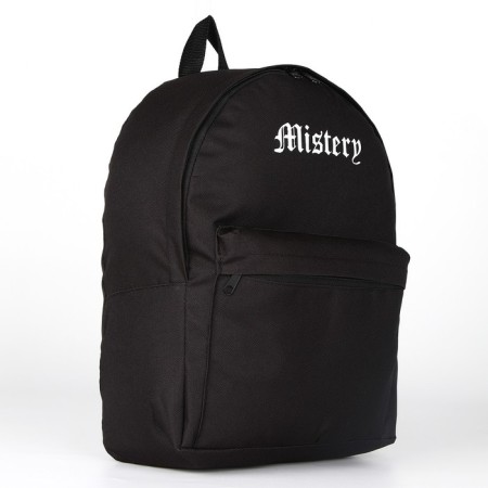 Backpack school textile Mystery, with pocket, 27x11x37, black-2
