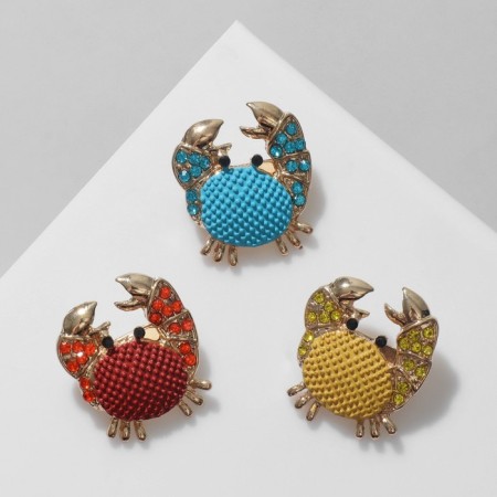 Brooch "Krabi", color mix (indivisible packing 12 pcs., Price per pcs.)-1