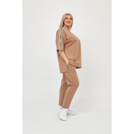 Female suit, size 60, beige color-3