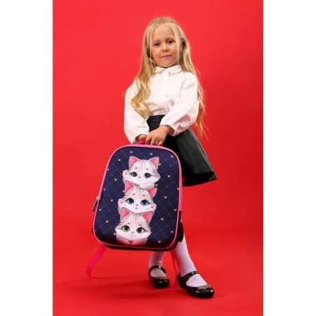 Backpack Bag School Calligrata "Kittens", 39 x 30 x 14 cm-10