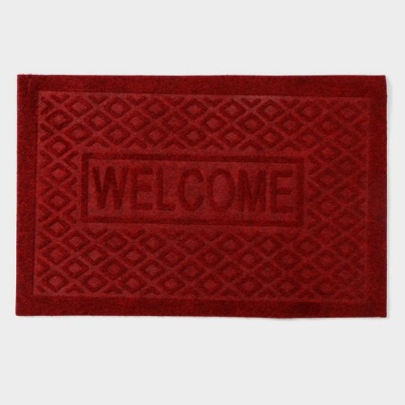 Walcome moisture -free rug without a trim “Welcome. Rombs ", 38 × 58 cm, color mix-4