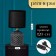 Traffic lamp with lampshade Risalux "RIZO", E14, 40 W, black and white, 13 × 13 × 27 cm
