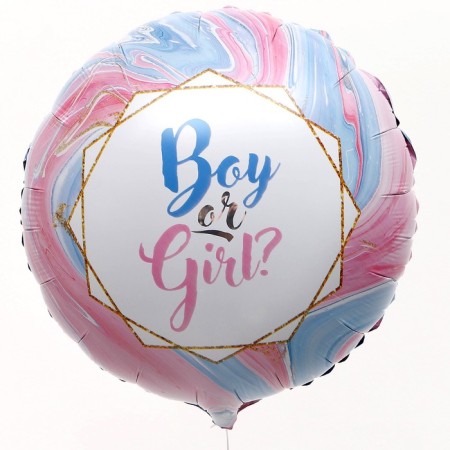 Foil ball 18 "Boy or Girl?, Circle, with a substrate-1