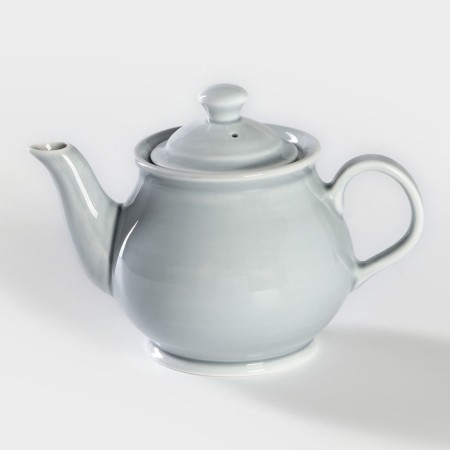 Porcelain kettle "Watercolor", 400 ml, light-gray color