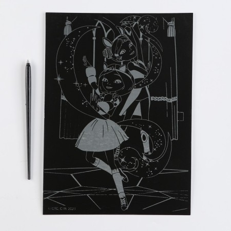 Engraving "Princess" "Princess Daria and Alyonka" 18 × 24 cm-2