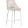 Barry atani metal stool/velor, white/cream 48x44x97 cm