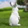 Garden figure "Bunny" White, 12x9x21cm