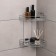 The bathroom shelf is angular 2-tier, 20.5 × 20.5 × 31.5 cm, color chromium