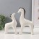 Souvenir Ceramics "Horses with a silver mane" set 2 pcs H = 19.5 cm 7x16x24.5 cm