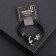 Bracelet male "serenity" anchor, black color with silver, 21.5 cm