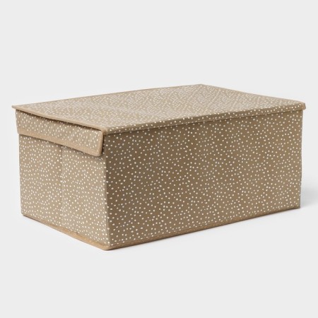The storage box "Points", 45 × 30 × 20 cm, beige color-5