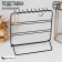 Decoration stand, 3 rows, 20.5 × 10 × 19.5 cm, black color