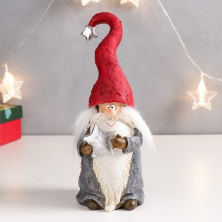 Souvenir Polystone "Grandfather Frost in a red cap with an asterisk" 21.5x7x8 cm