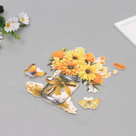 Interior plastic sticker "Sunflower" 40x31 cm-1