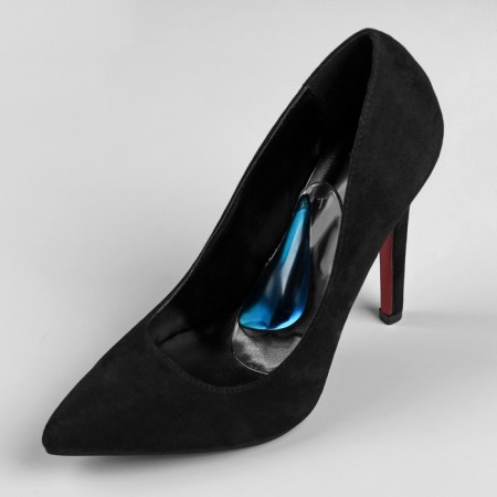 Suppinators for shoes, shock-absorbing, silicone, s (35-37 rr), steam, transparent/blue color-2