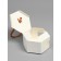 Box hexagonal, with a window, white, 7 x 7 x 7 cm