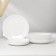 Table glass -ceramic "Faston", 18 objects, white color