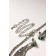 Set 2 objects: earrings, necklace "Phoenix" bend, white-idle color in silver, 35 cm
