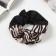 Hair elastic band "Orbit" strips style, 12 cm, white-brown