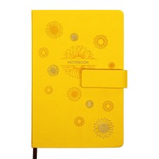 The diary is notathered, A5, 140L, CENT, OF KOZHZAM, FLOWERS, FLOWERS, Yellow