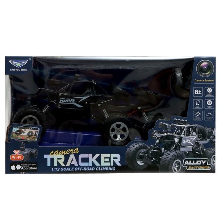 Radio-controlled machine "All-terrain vehicle" with a camera, wi-fi, metal elements, black color-10