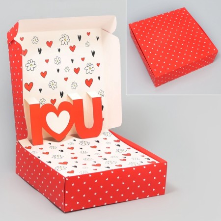 Gift folding box, packaging, “love”, 26 x 26 x 8 cm-1