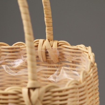 Wicker basket, 23 x 15 x 14.5/27.5 cm, rattan-3