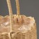 Wicker basket, 23 x 15 x 14.5/27.5 cm, rattan