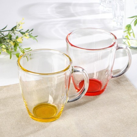 Mug "brightness", glass, 350 ml, color bottom-4