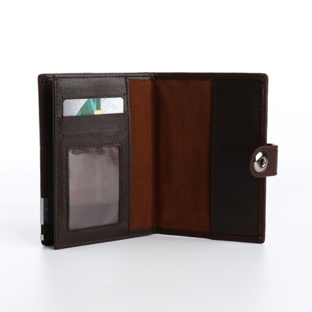 Cover for car documents and passports for magnet, brown color-5