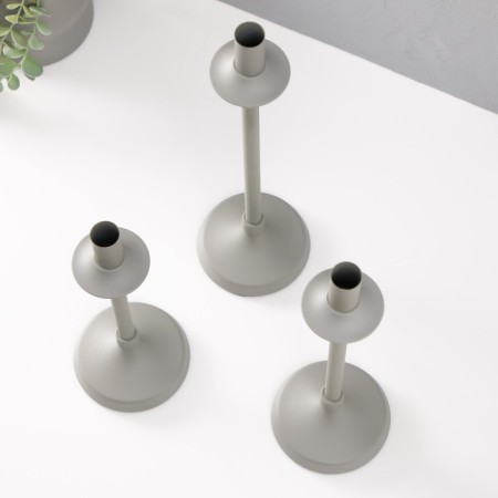 Summary of Metal for 1 candle d = 2 cm "Styan" set 3 pcs 10.5x10.5x35 30 25 cm-2