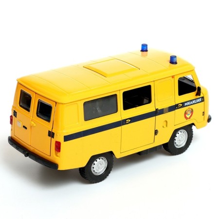 Metal machine "UAZ 3962. Police", inertia, 1:24, light and sound-2